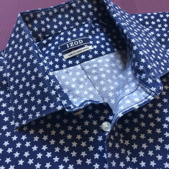 Like New IZOD Slim Fit Long Sleeve Button Down - Picture 3 of 4